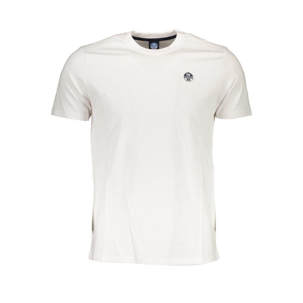 Camiseta blanca elegante de cuello redondo con detalle de logotipo de North Sails