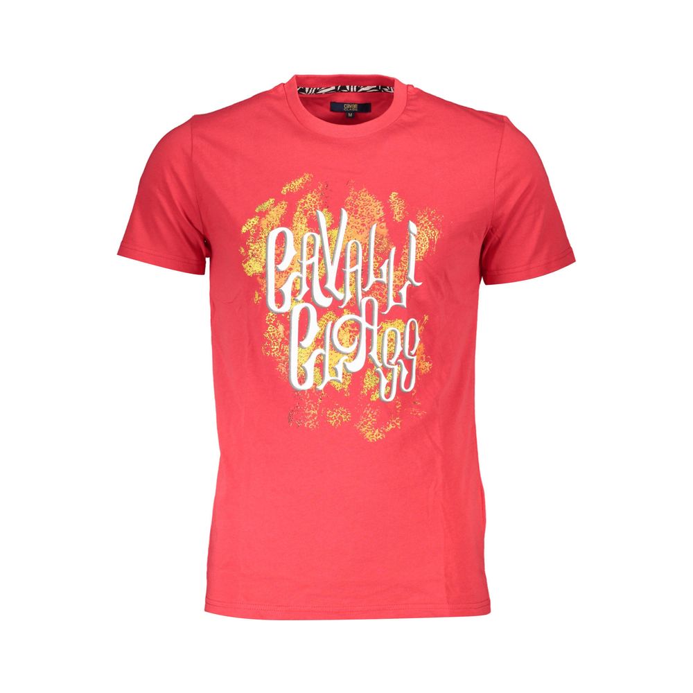 Camiseta de algodón roja de la clase Cavalli