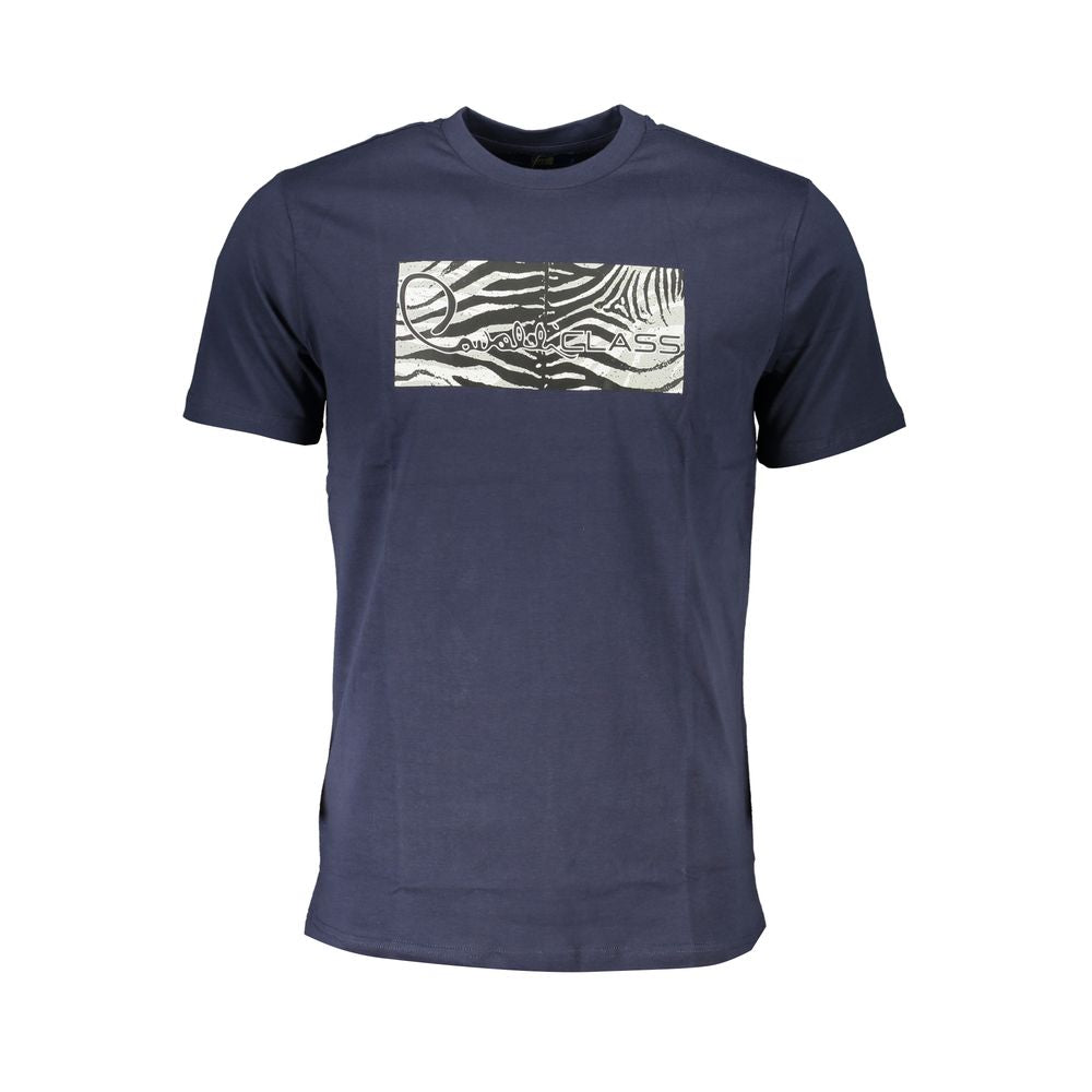 T-shirt en coton bleu Cavalli Class