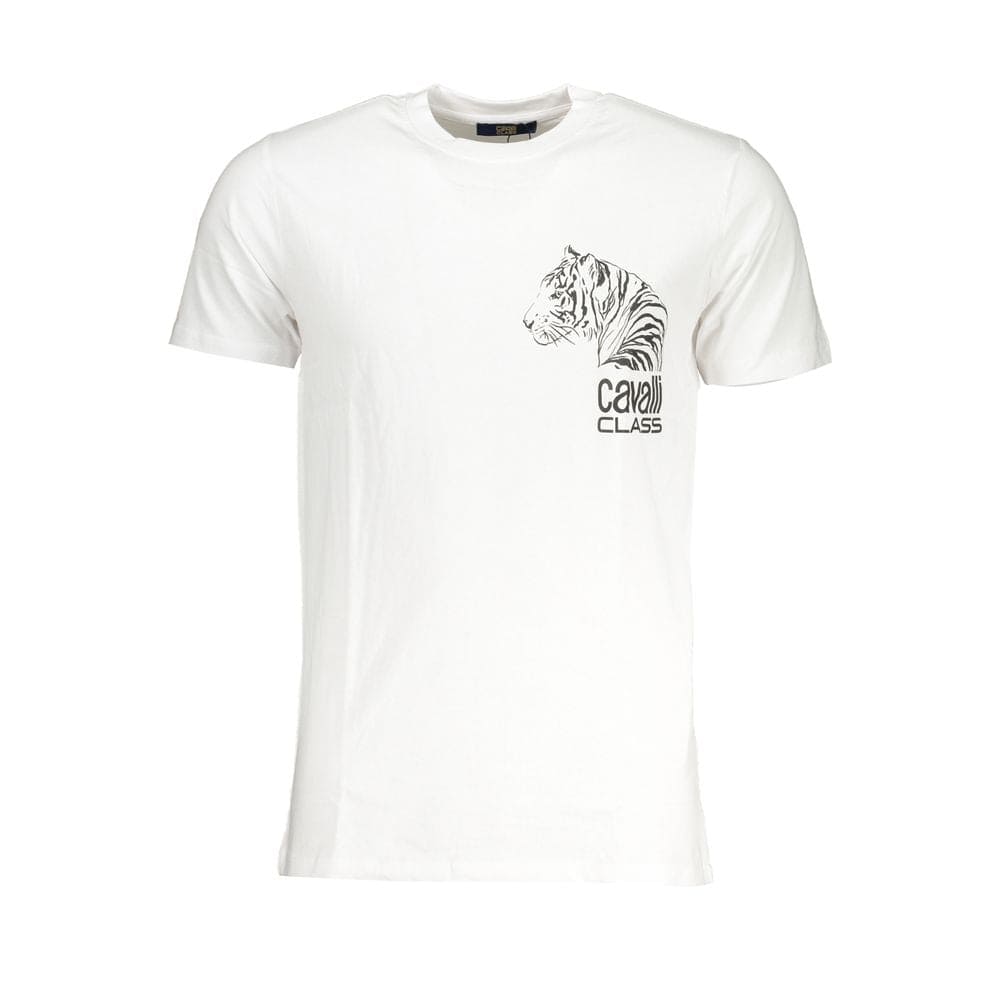 Camiseta de algodón blanca de la clase Cavalli