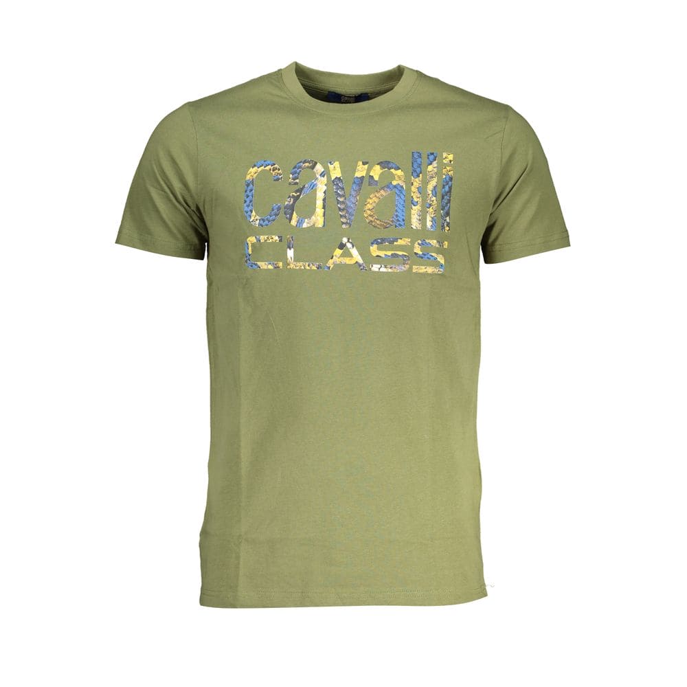 T-shirt en coton vert Cavalli Class