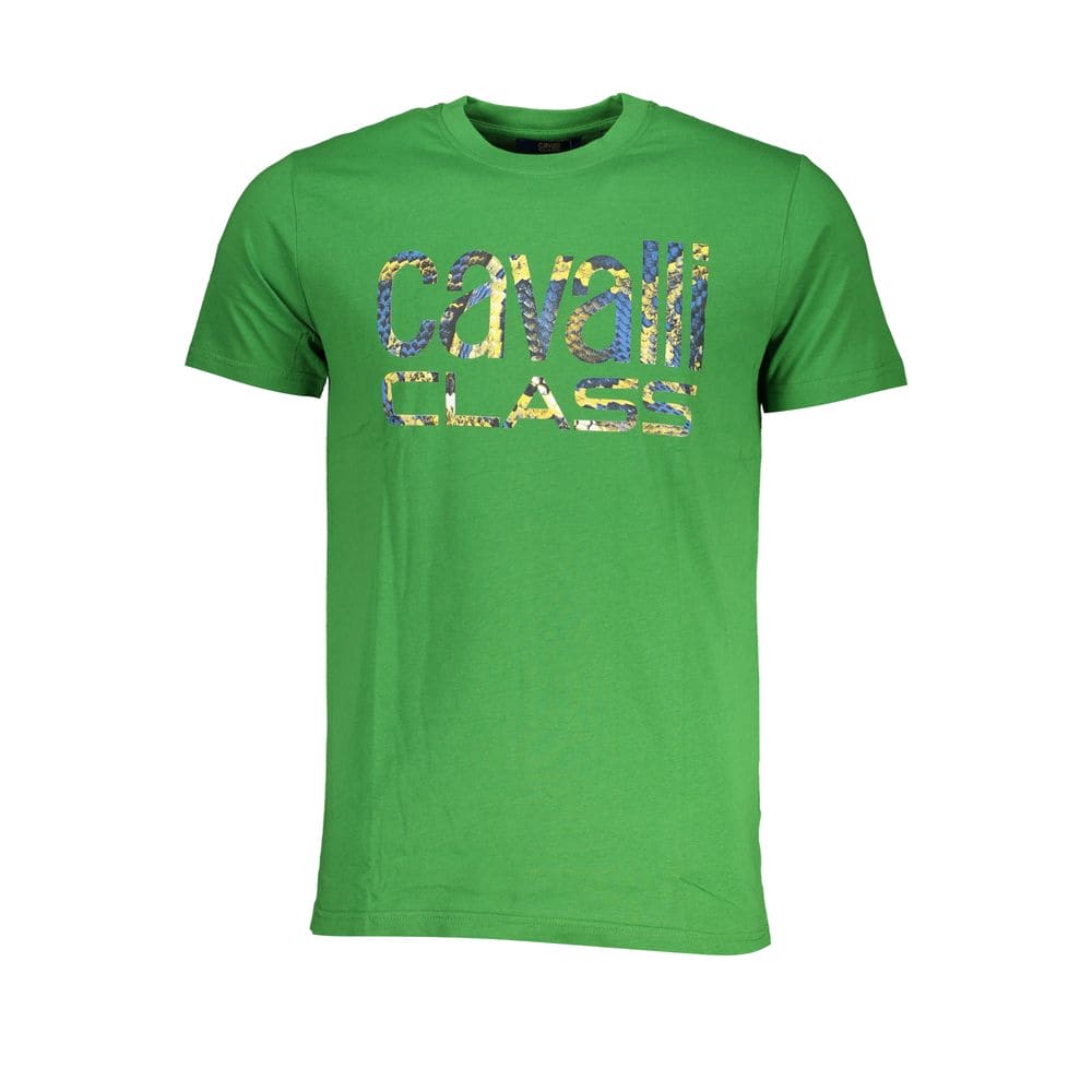 T-shirt en coton vert Cavalli Class