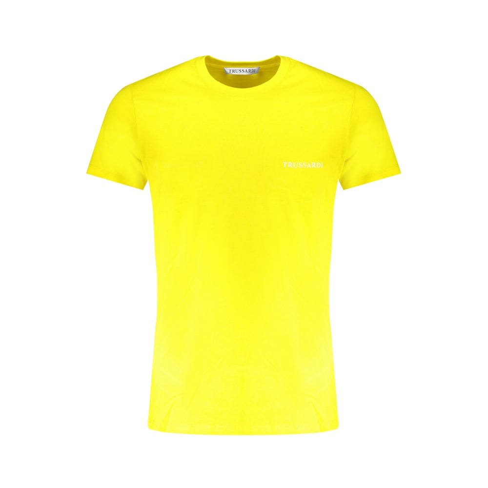 Camiseta de algodón amarilla Trussardi