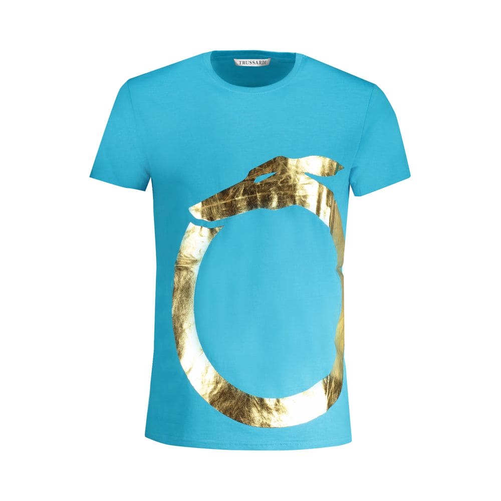 T-shirt en coton bleu clair Trussardi