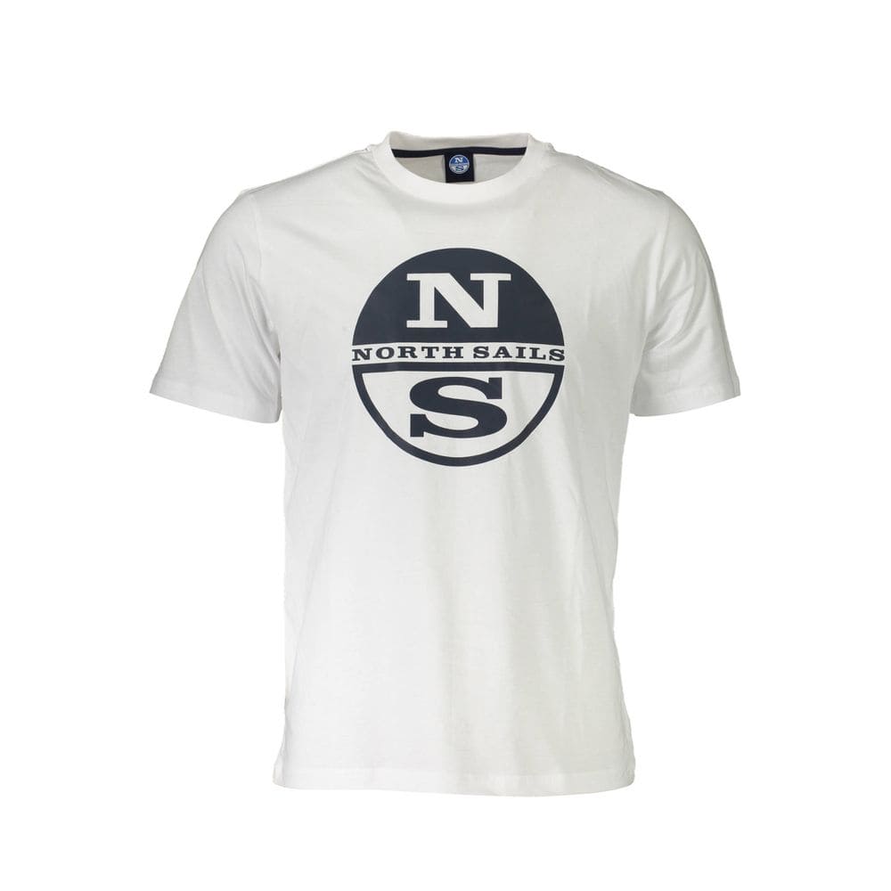 Camiseta de algodón blanca nítida con estampado exclusivo de North Sails