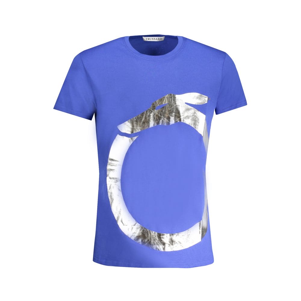 T-shirt en coton bleu Trussardi