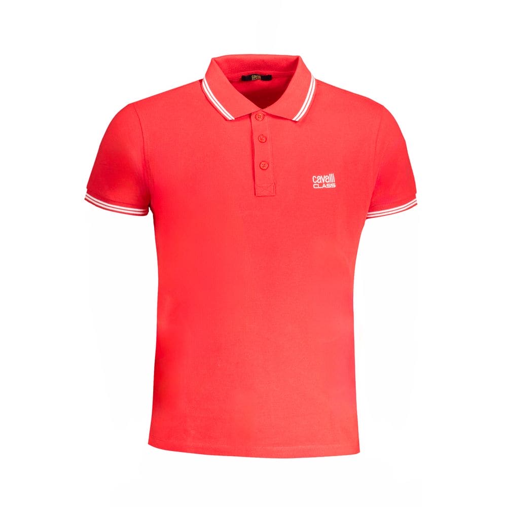 Polo de algodón rojo Cavalli Class