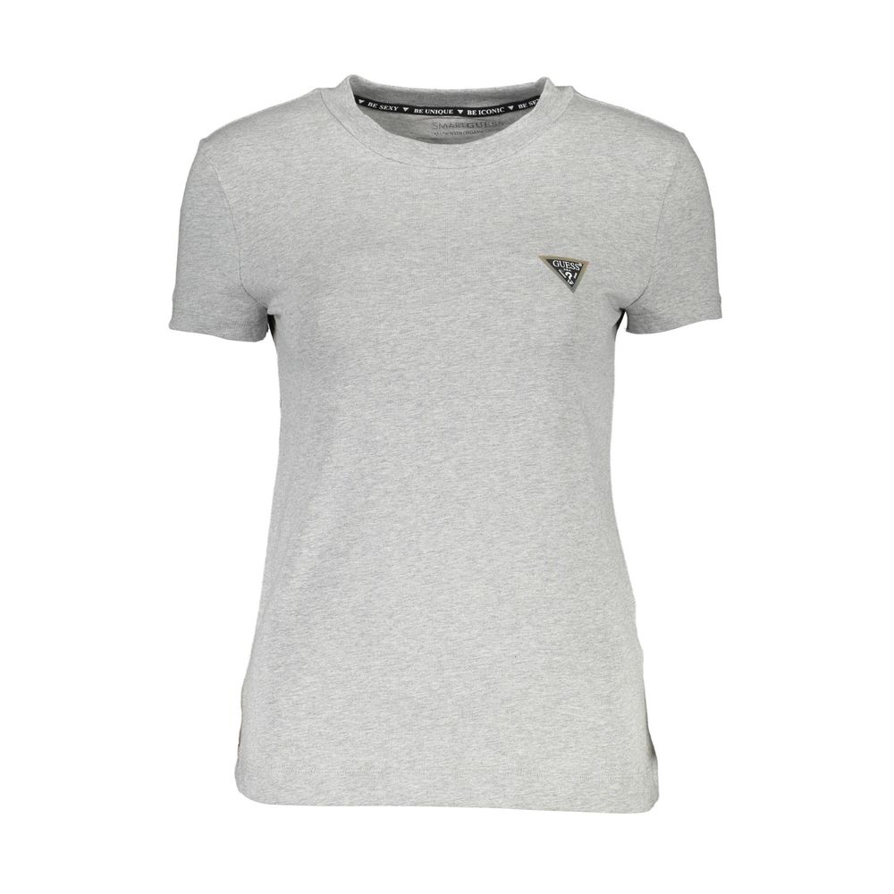 Camiseta con cuello redondo y logotipo en color gris chic de Guess Jeans