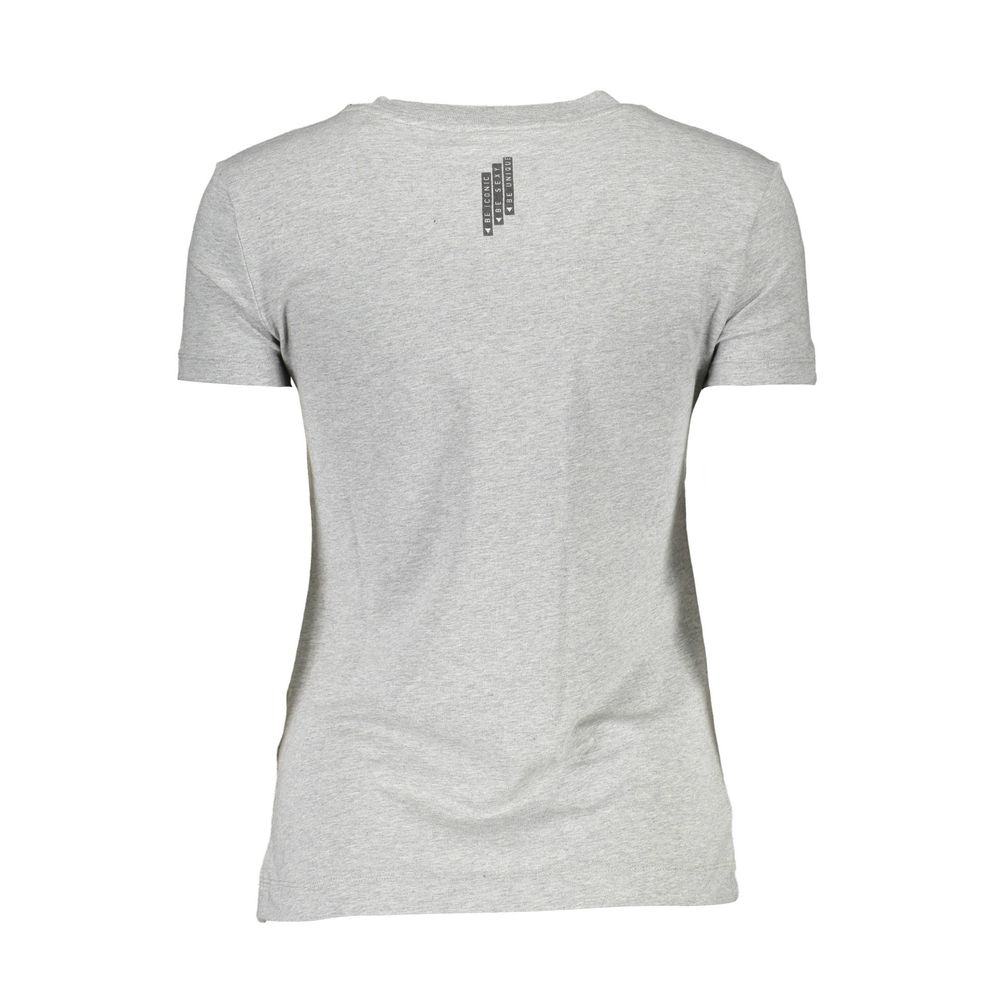 T-shirt à col ras du cou et logo Guess Jeans Chic gris