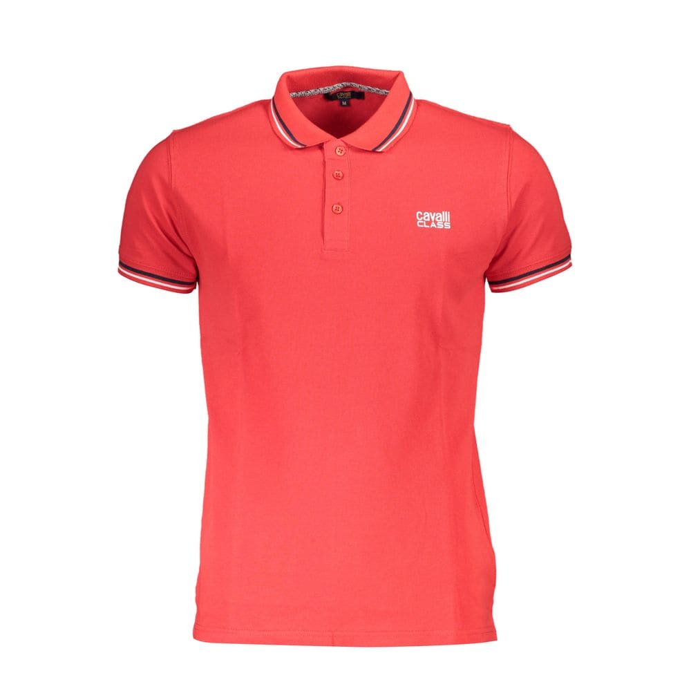 Polo de algodón rojo Cavalli Class