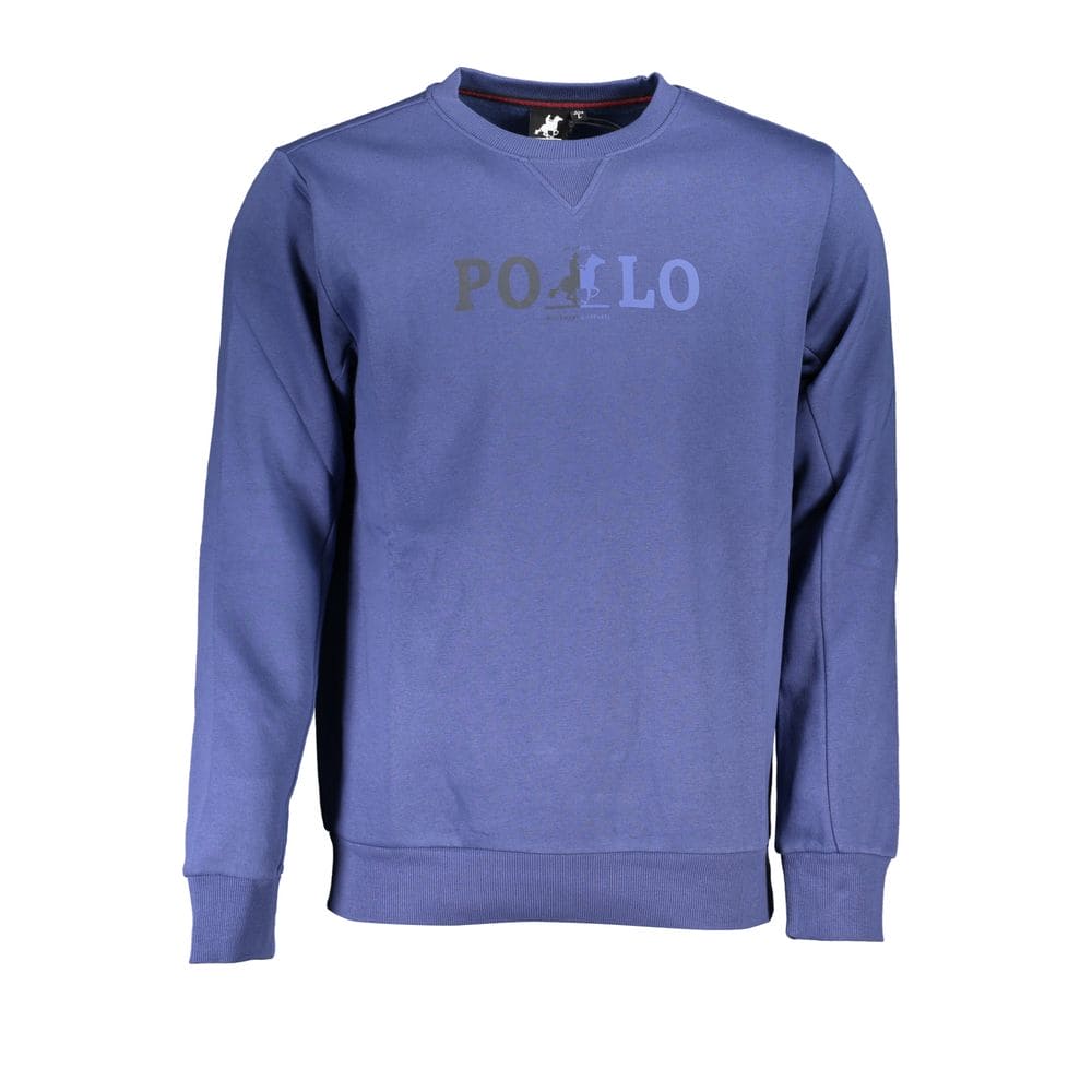 Suéter de cuello redondo de polar chic US Grand Polo en azul