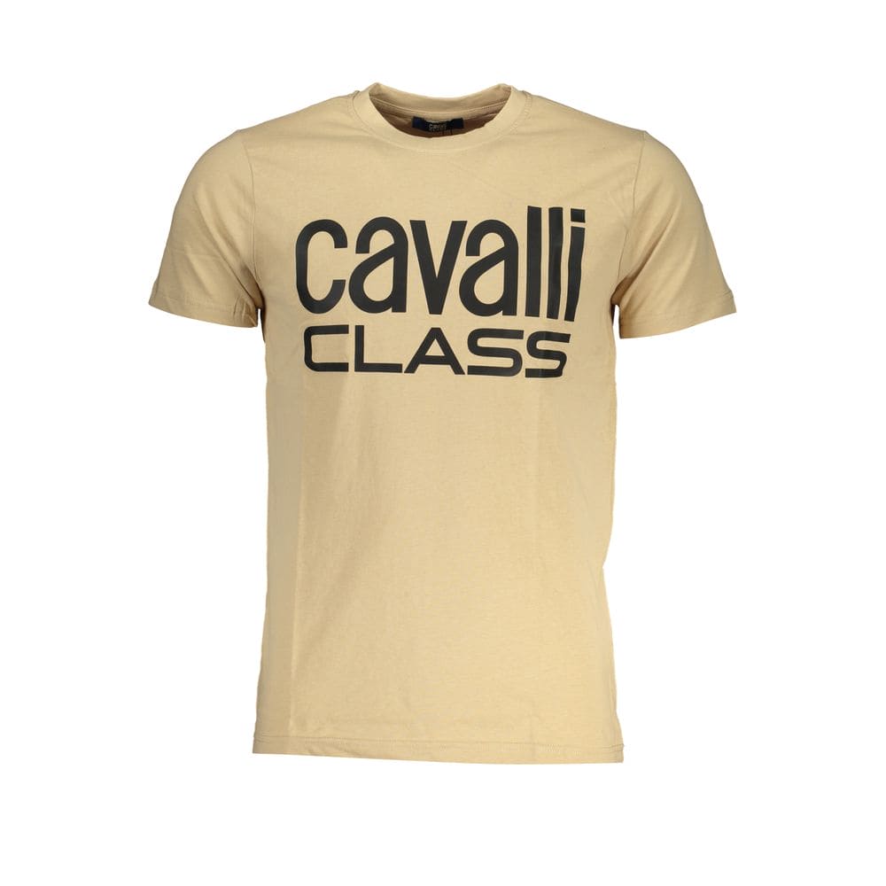 T-shirt en coton beige Cavalli Class