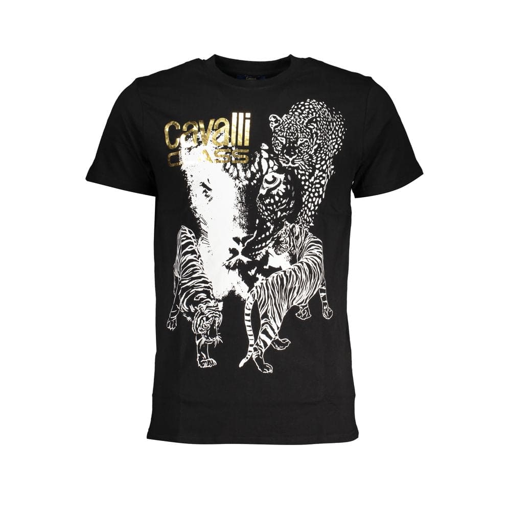 T-shirt en coton noir Cavalli Class