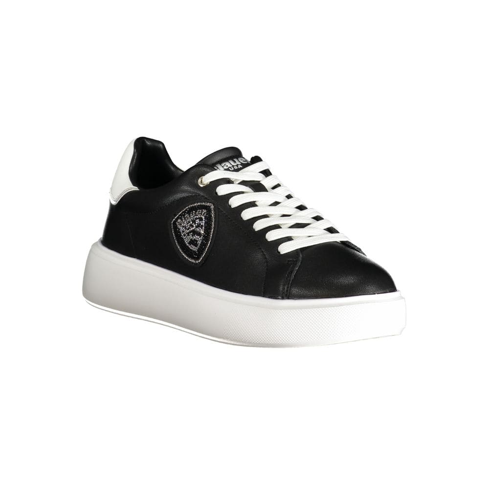 Baskets Blauer en polyester noir