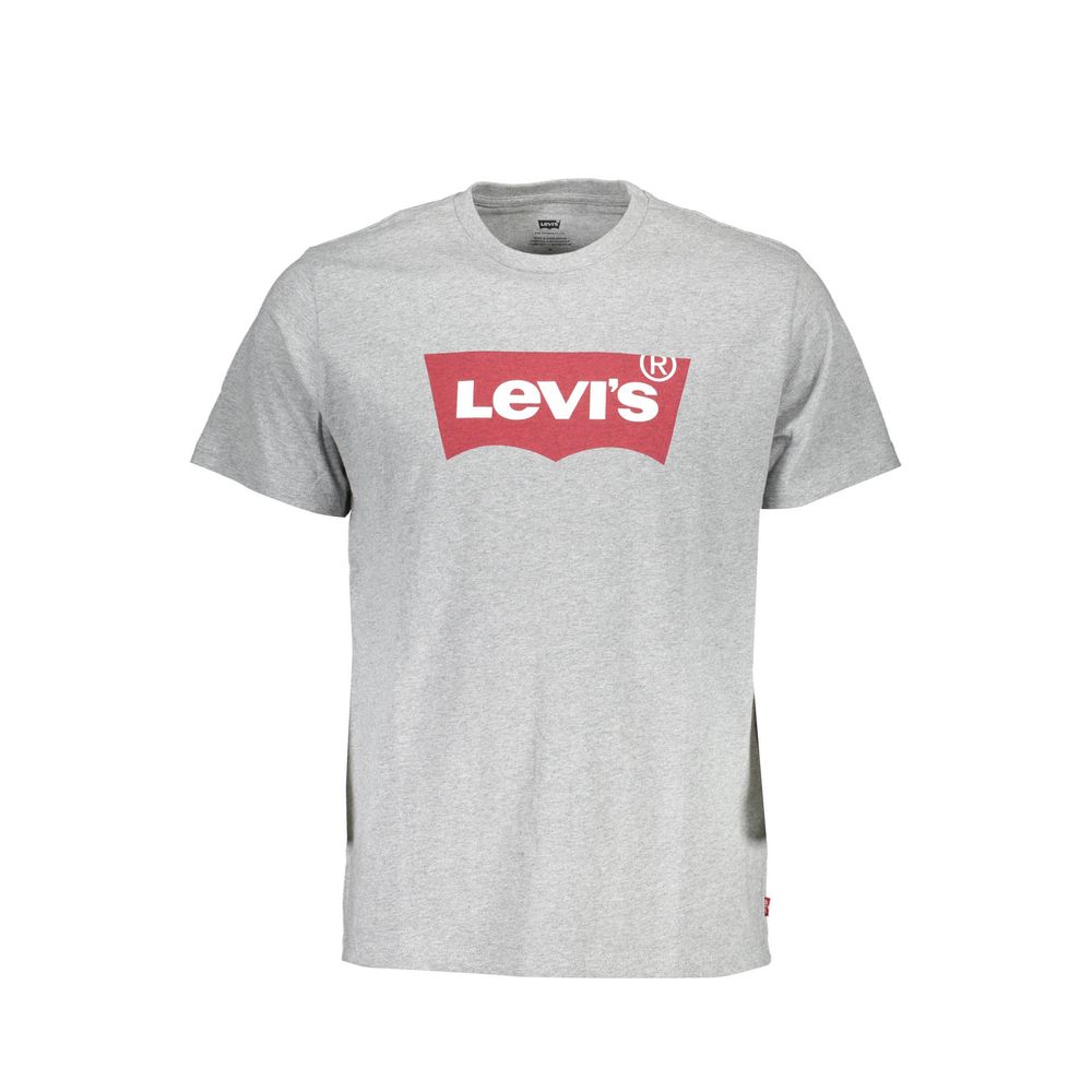 Camiseta elegante con cuello redondo y logotipo en gris de Levi's