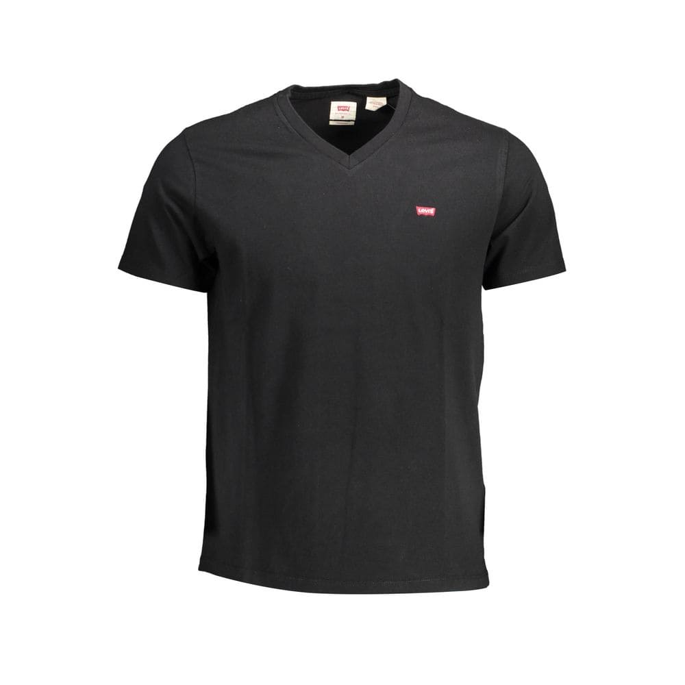 Camiseta elegante de algodón negra con escote en V de Levi's