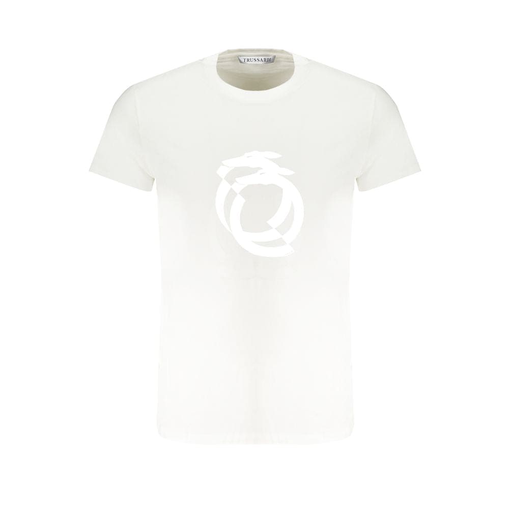 T-shirt en coton blanc Trussardi