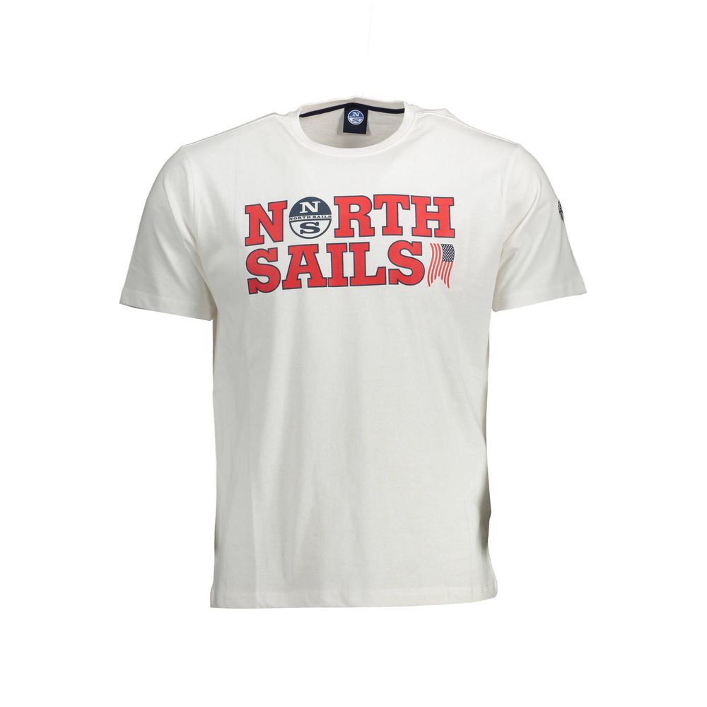 North Sails Sleek White Cotton Crew Neck Tee