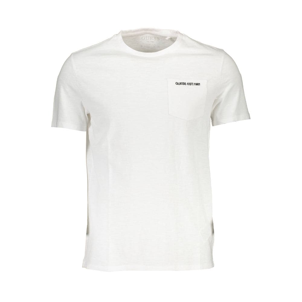 T-shirt à poche brodé Guess Jeans Chic en blanc pur