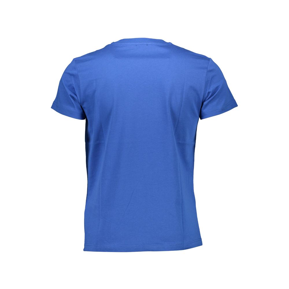 Camiseta de cuello redondo de algodón azul Diesel con logotipo gráfico