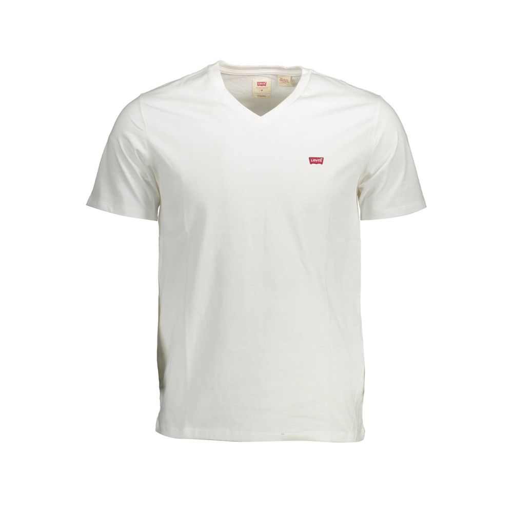 Camiseta clásica de algodón blanca con cuello en V de Levi's