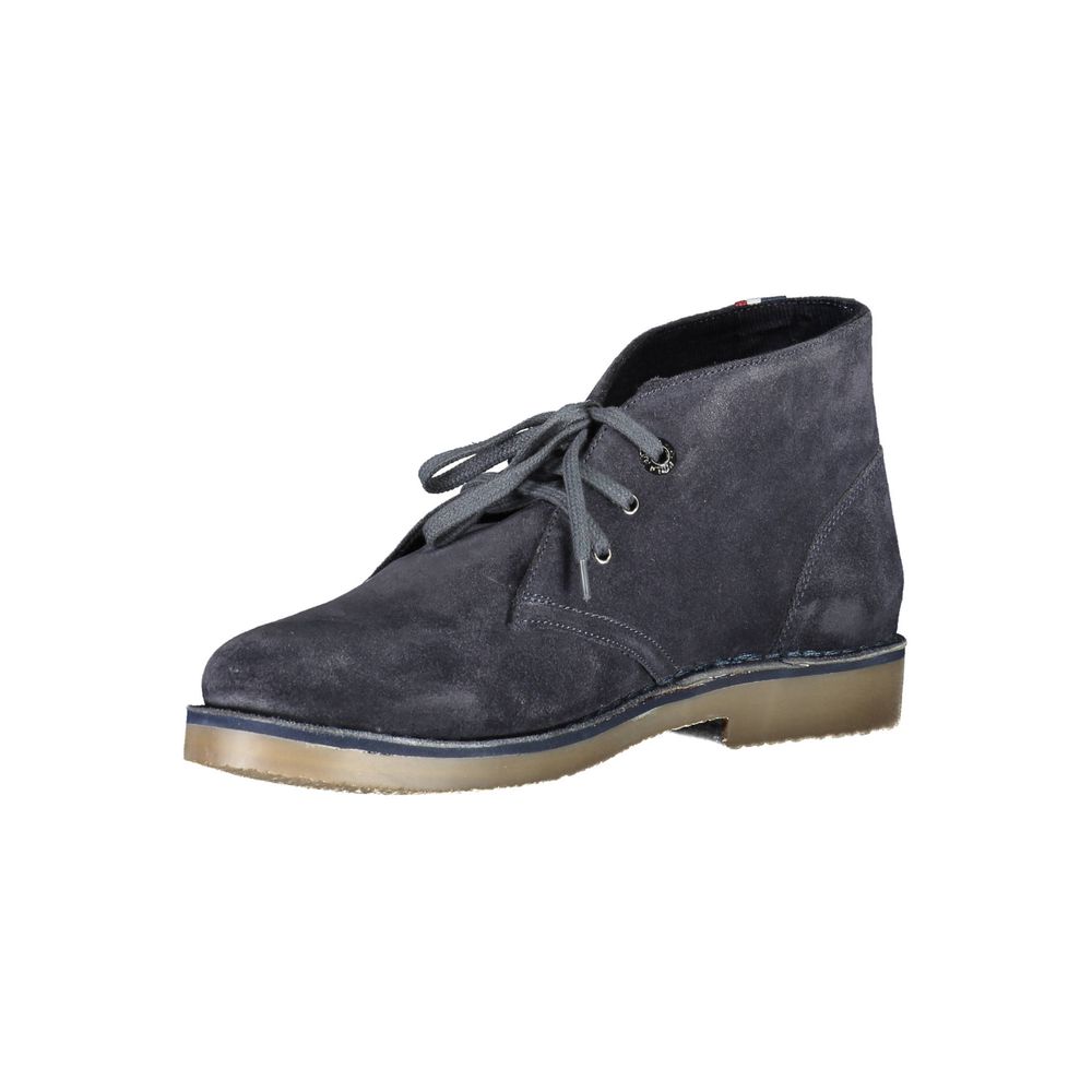 U.S. POLO ASSN. Sophisticated Blue Ankle Boots with Logo Detail