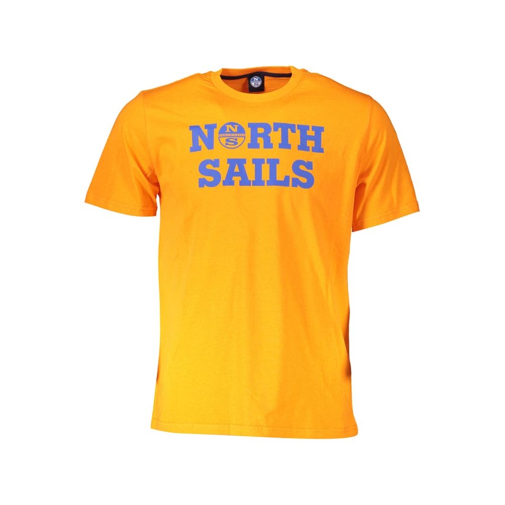 T-shirt en coton orange vif North Sails avec logo imprimé