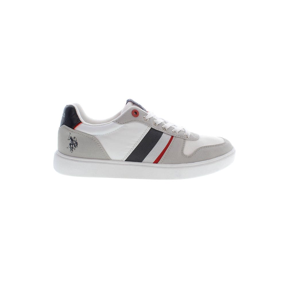 US POLO ASSN. Zapatillas elegantes con cordones en color gris y detalle de logotipo