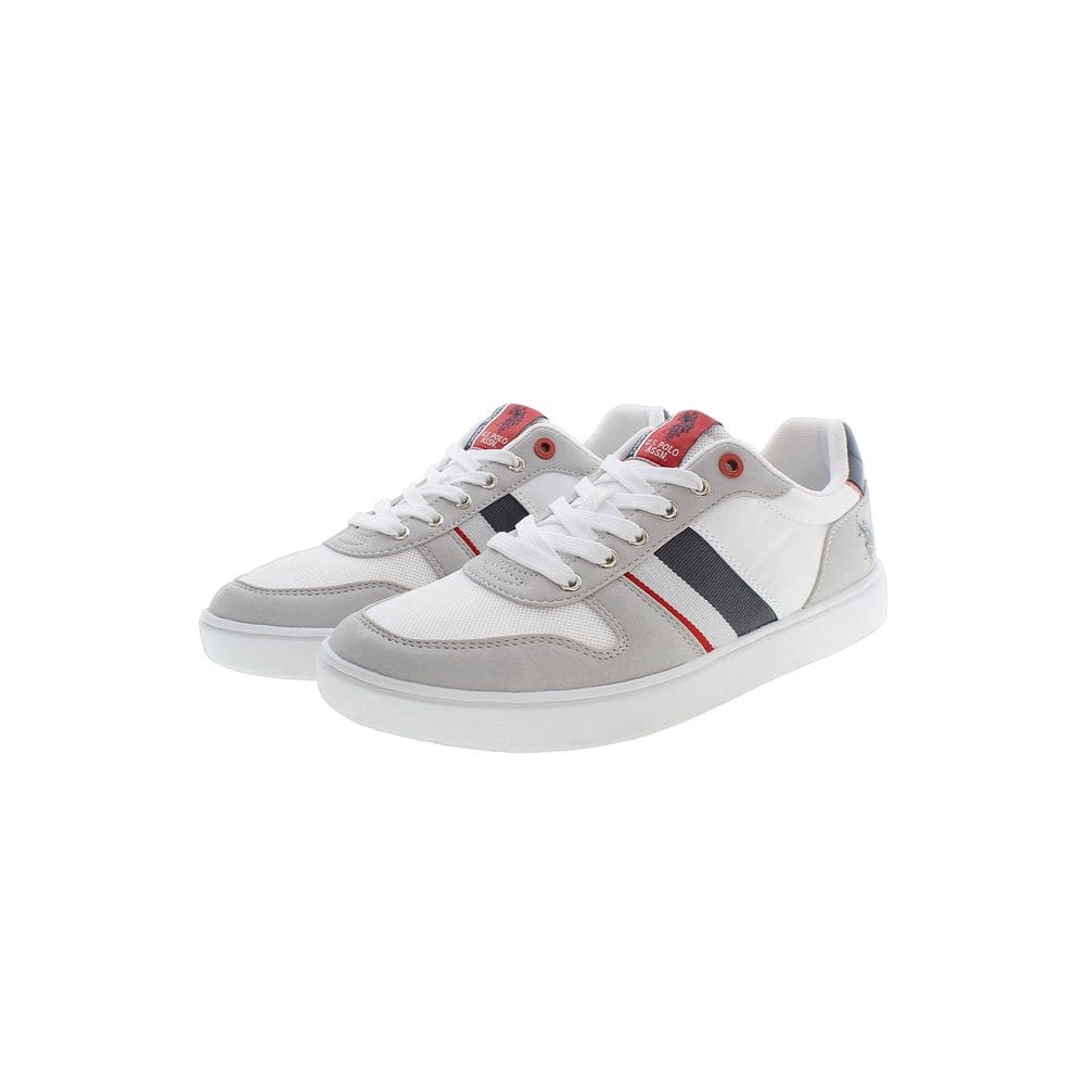 US POLO ASSN. Zapatillas elegantes con cordones en color gris y detalle de logotipo