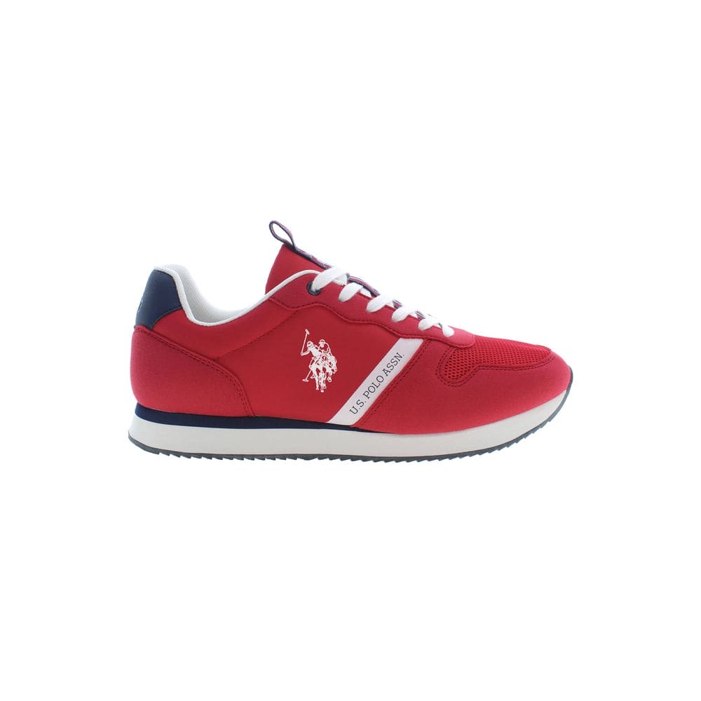 US POLO ASSN. Zapatillas elegantes con cordones en color rosa y detalles en contraste