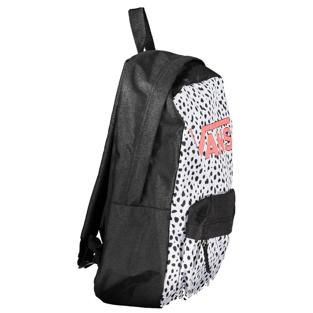 Mochila elegante de poliéster negra con detalle de logotipo de Vans