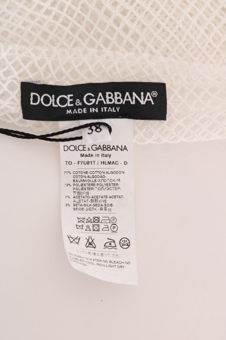 Débardeur en filet transparent sans manches Dolce &amp; Gabbana