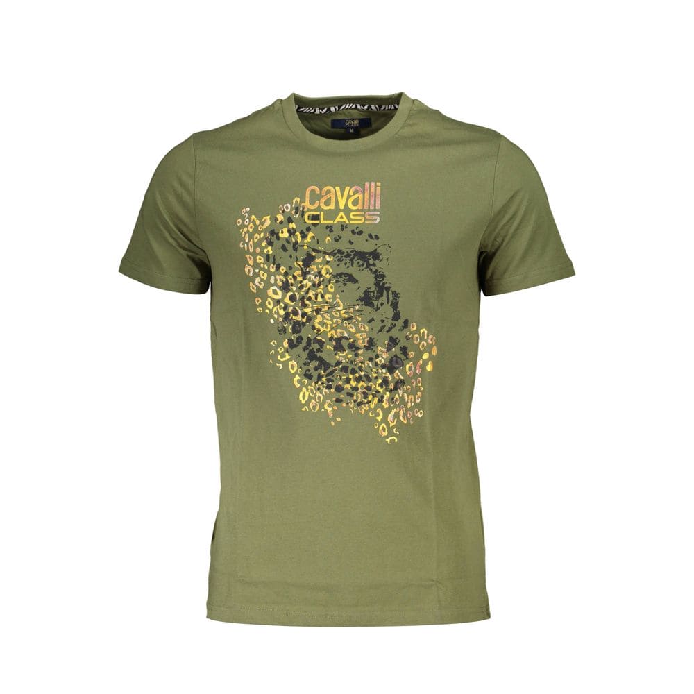 T-shirt en coton vert Cavalli Class