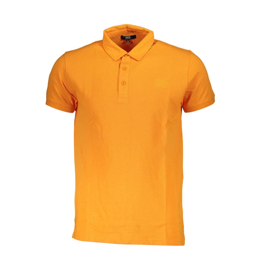 Polo de algodón color naranja Cavalli Class