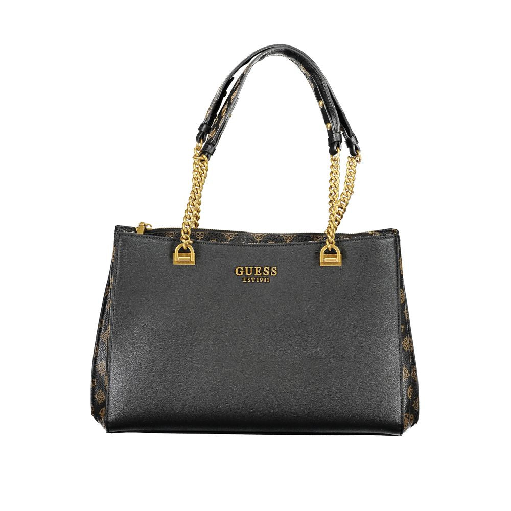 Bolso de mano de polietileno negro Guess Jeans