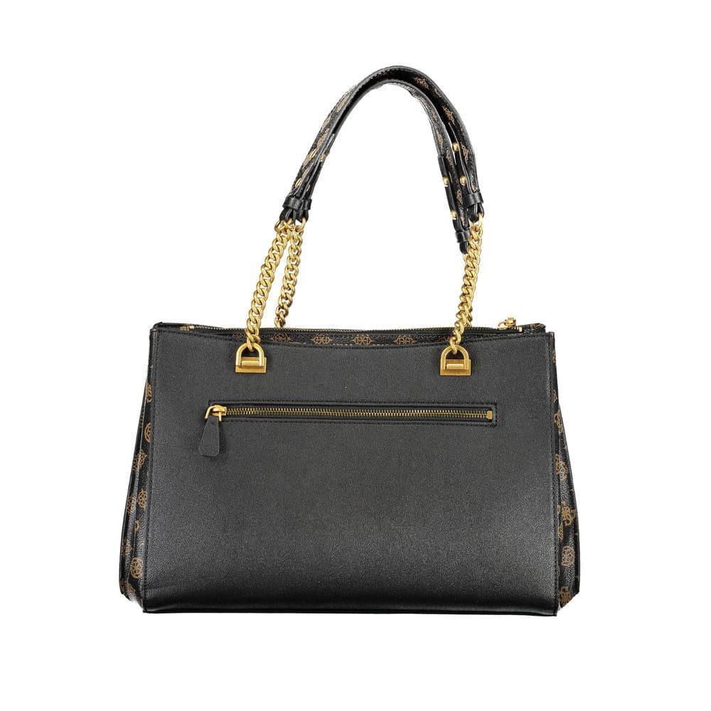 Bolso de mano de polietileno negro Guess Jeans