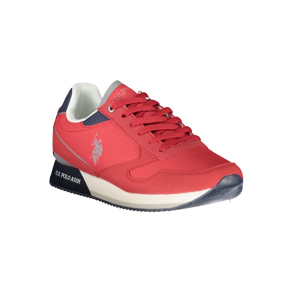 US POLO ASSN. Zapatillas elegantes con cordones en color rosa y detalles en contraste