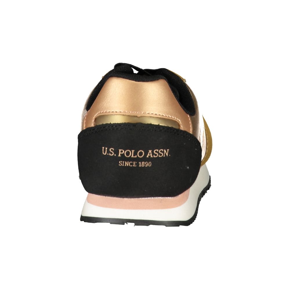 US POLO ASSN. Zapatillas deportivas de poliéster doradas