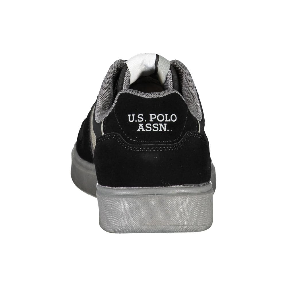 US POLO ASSN. Zapatillas elegantes negras con cordones y detalles en contraste