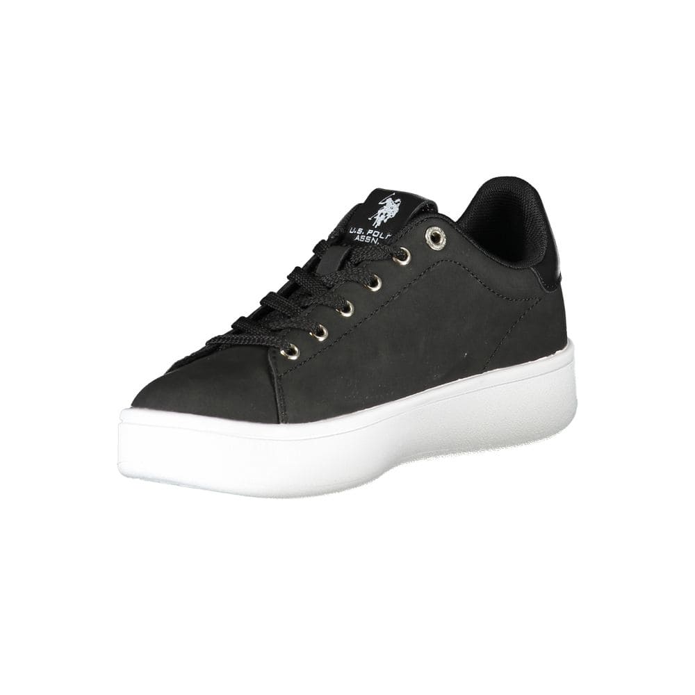 US POLO ASSN. Zapatillas deportivas elegantes negras con cordones y detalle de logotipo