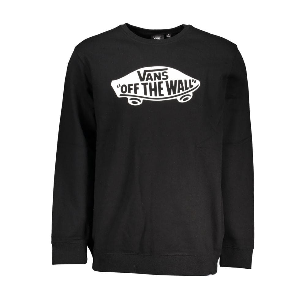 Sweat-shirt Vans en coton noir élégant avec logo imprimé