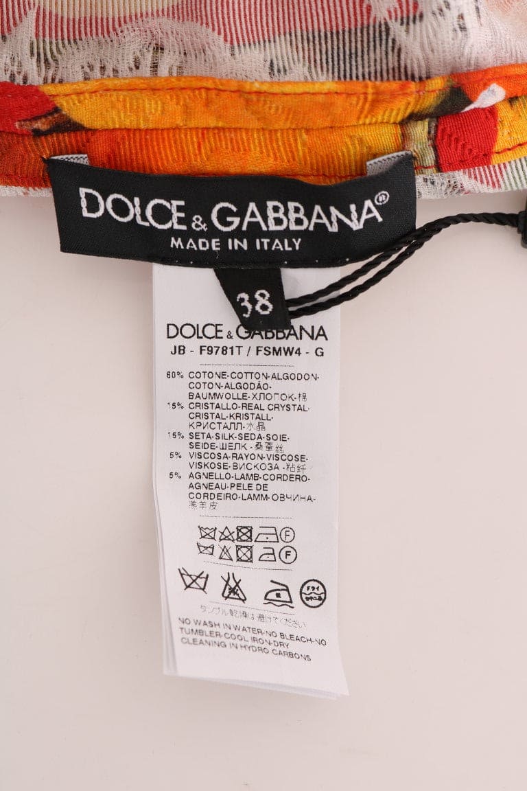 Blusa de crepé adornada con estampado de flores de Dolce &amp; Gabbana