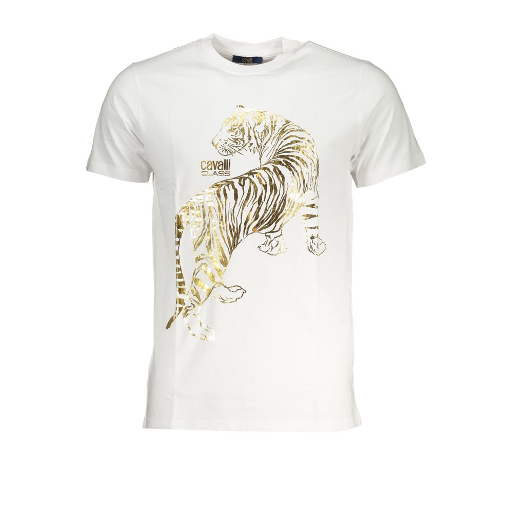 Camiseta de algodón blanca de la clase Cavalli