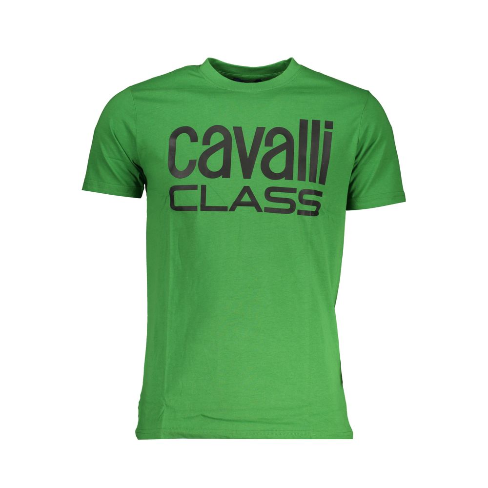 T-shirt en coton vert Cavalli Class