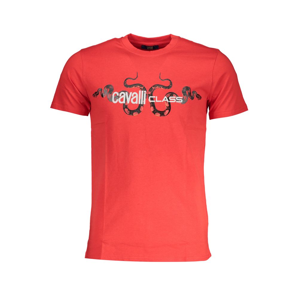 T-shirt en coton rouge Cavalli Class