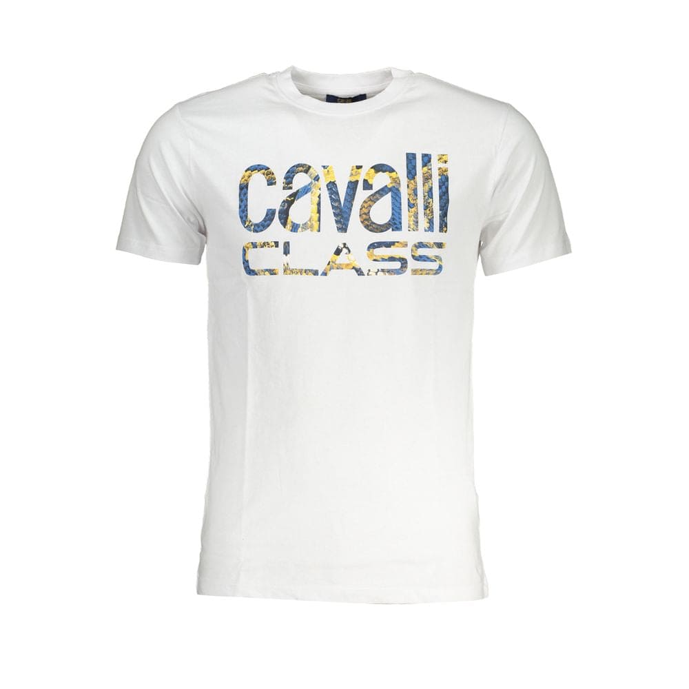 Camiseta de algodón blanca de la clase Cavalli