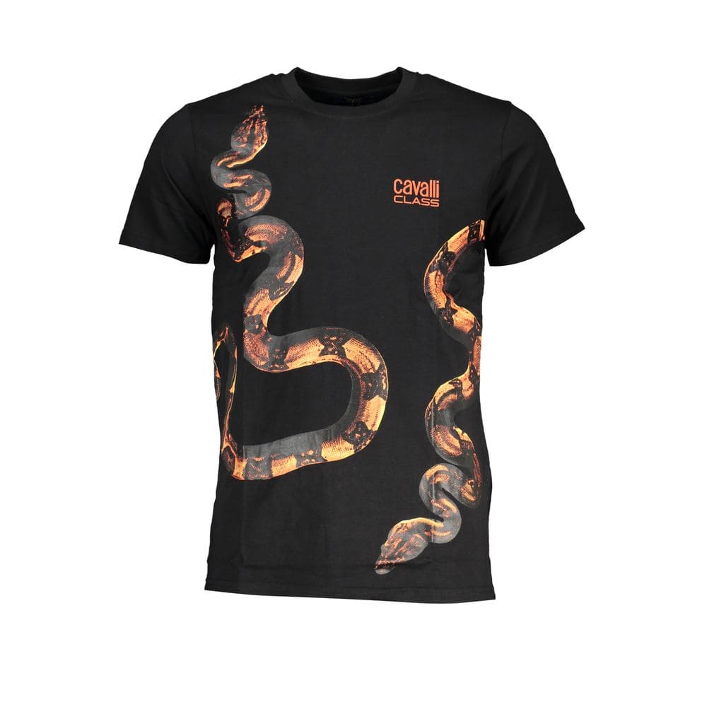 T-shirt en coton noir Cavalli Class