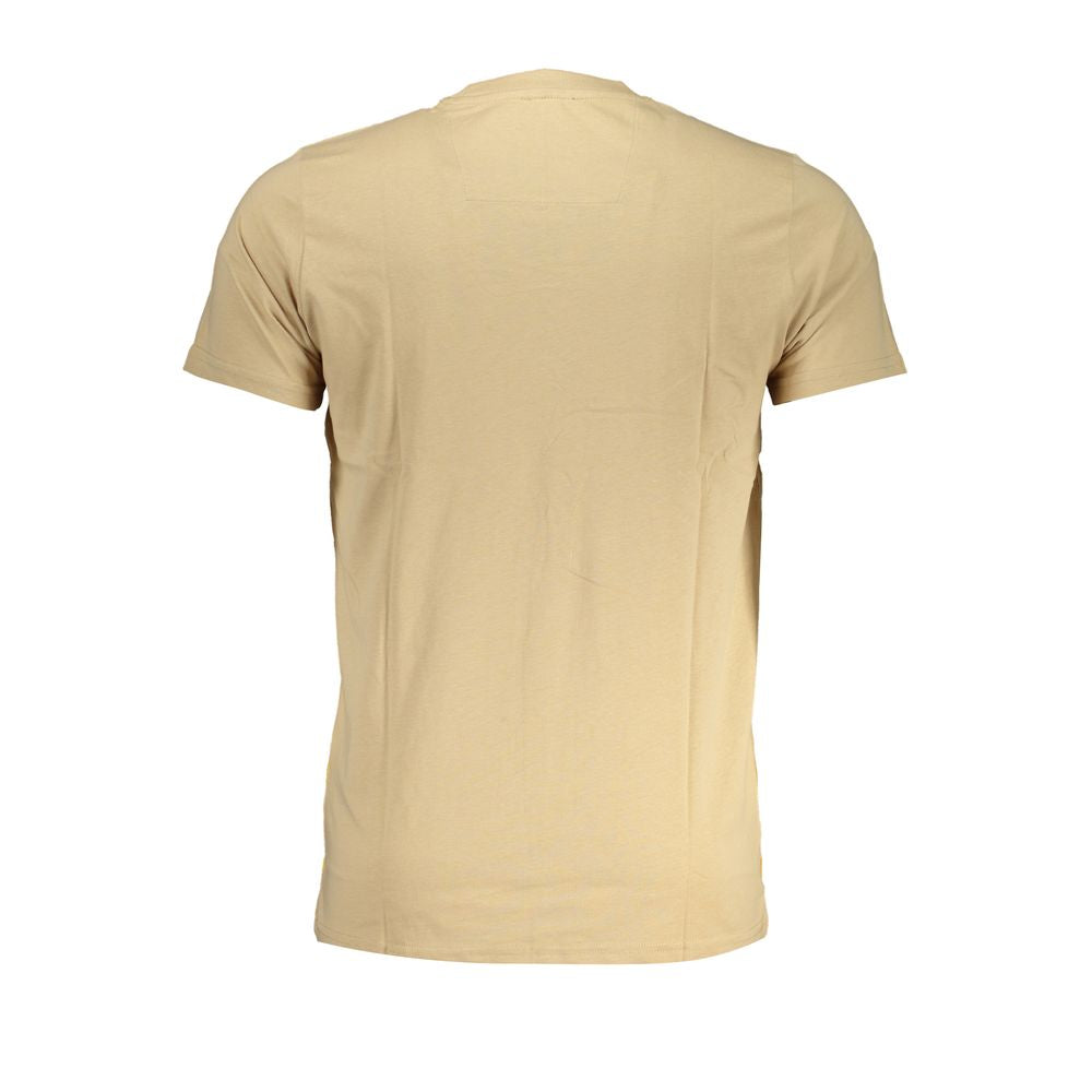 Camiseta de algodón beige Cavalli Class