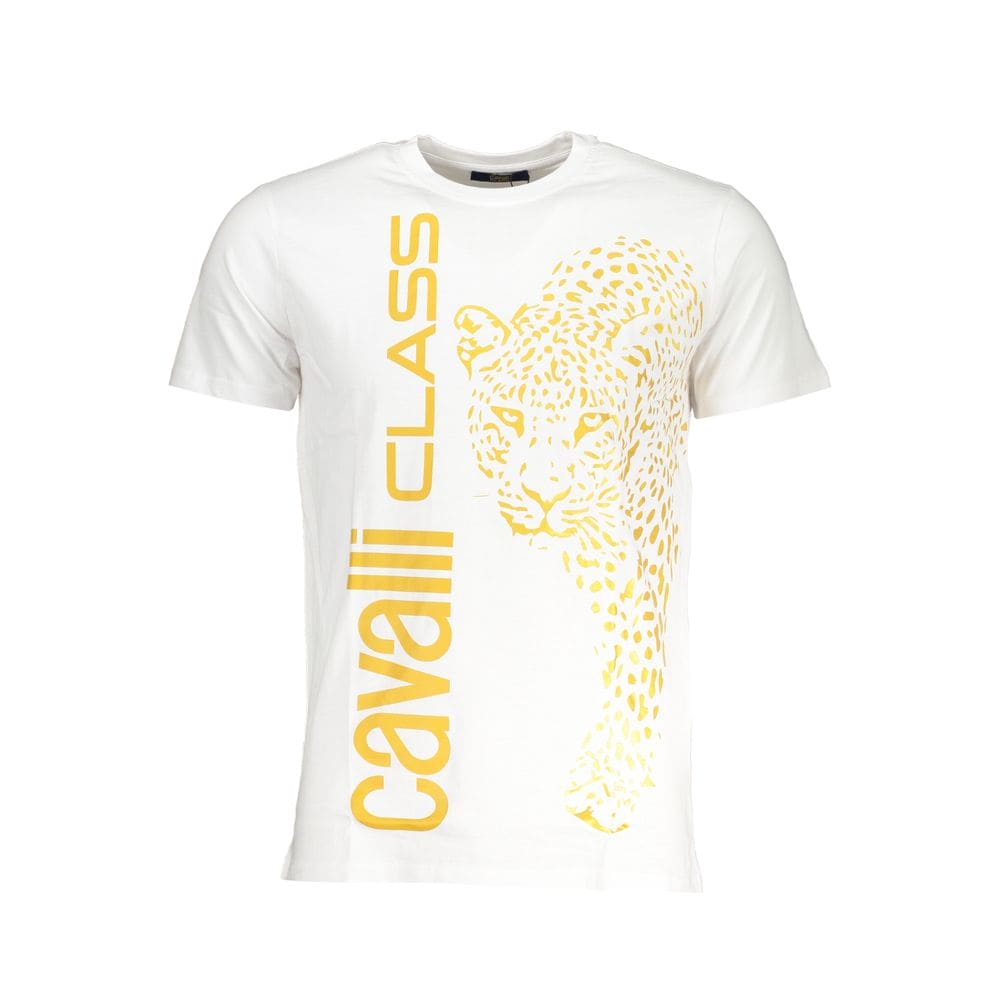 Camiseta de algodón blanca de la clase Cavalli