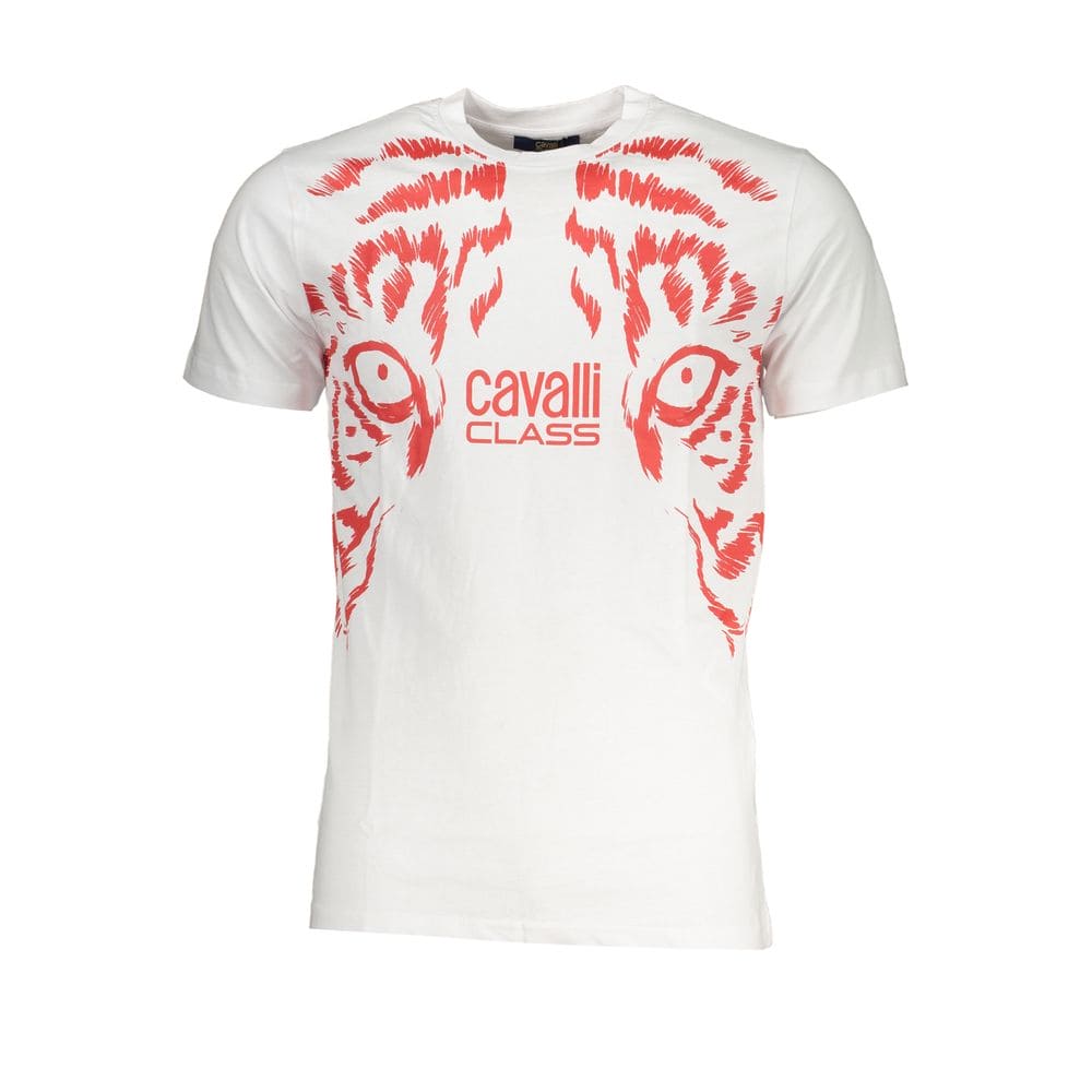 Camiseta de algodón blanca de la clase Cavalli